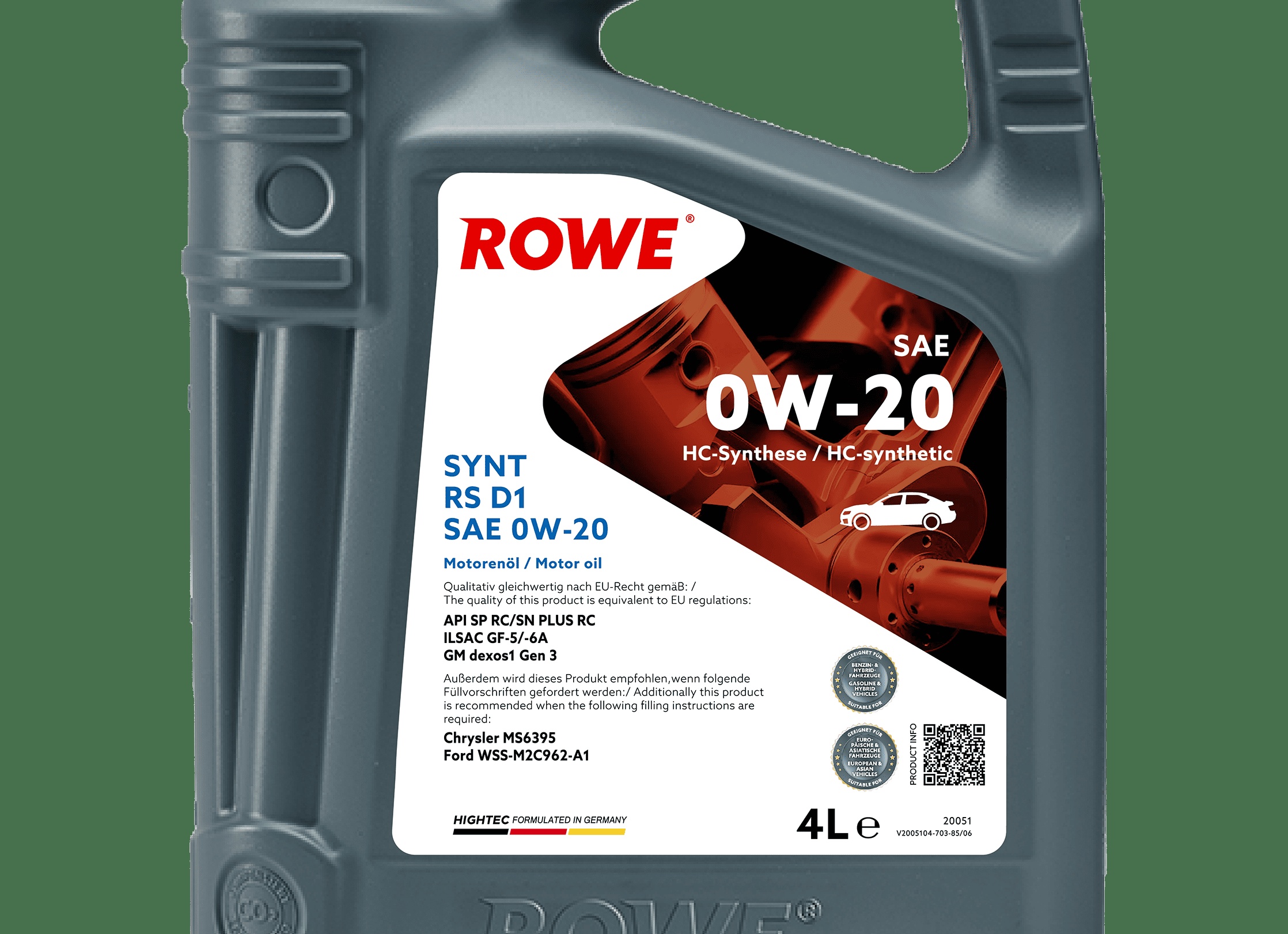 HIGHTEC SYNT RS D1 SAE 0W-20